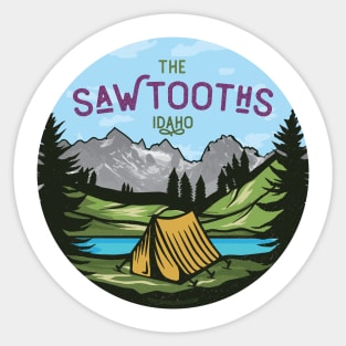 Sawtooth Mountains in Stanley Idaho Sticker